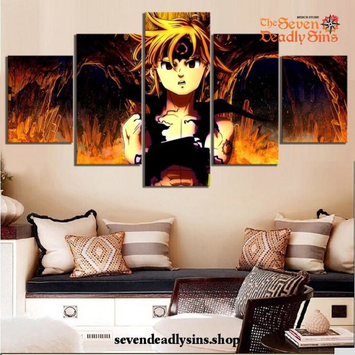 5 Pieces The Seven Deadly Sins Meliodas Wall Art