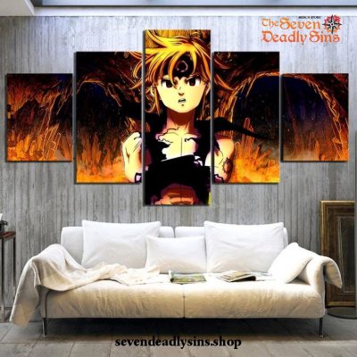 5 Pieces The Seven Deadly Sins Meliodas Wall Art