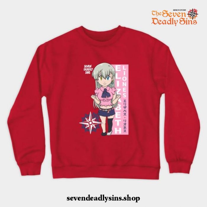 Chibi Elizabeth Liones Crewneck Sweatshirt Red / S