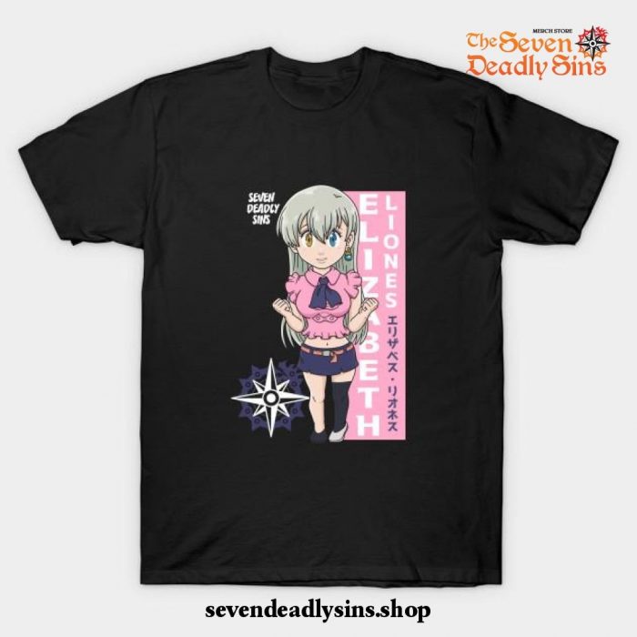 Chibi Elizabeth Liones T-Shirt Black / S