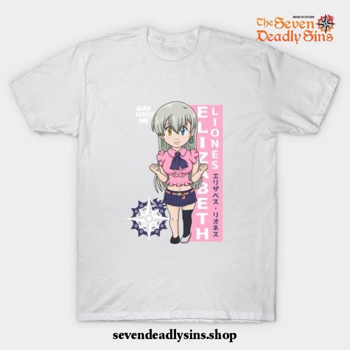 Chibi Elizabeth Liones T-Shirt White / S