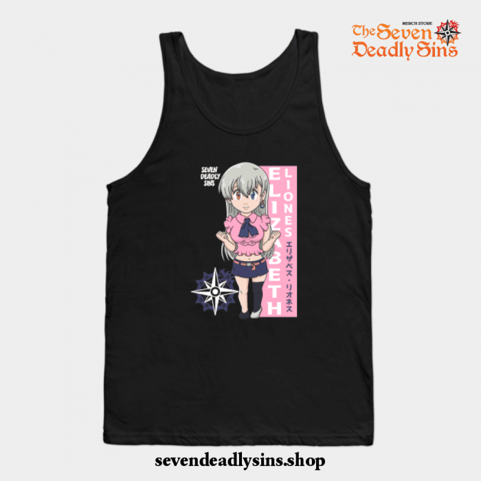 Chibi Elizabeth Liones Tank Top Black / S