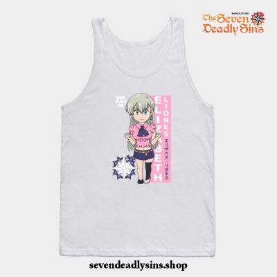 Chibi Elizabeth Liones Tank Top White / S