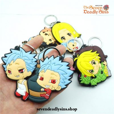 Chibi The Seven Deadly Sins Characters Silicone Keychain