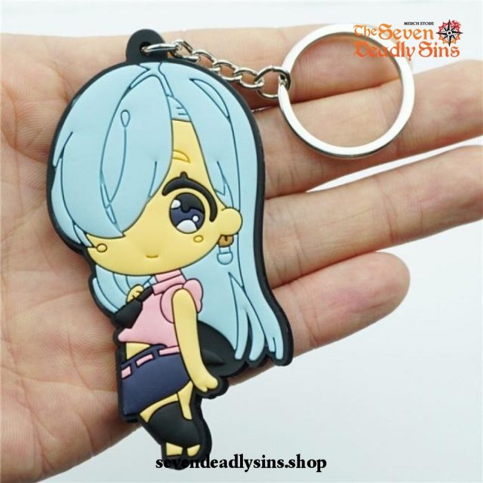 Chibi The Seven Deadly Sins Characters Silicone Keychain Type E