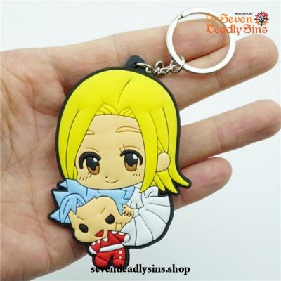 Chibi The Seven Deadly Sins Characters Silicone Keychain Type F