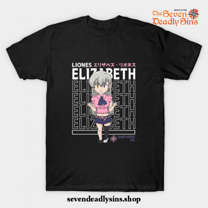 Cute Chibi Elizabeth Liones T-Shirt Black / S