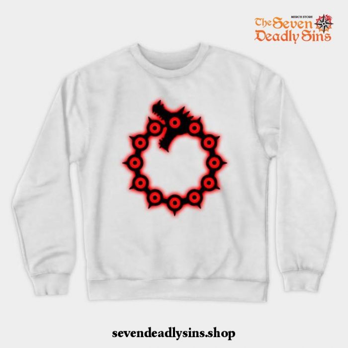 Deadly Sin Wrath Crewneck Sweatshirt White / S