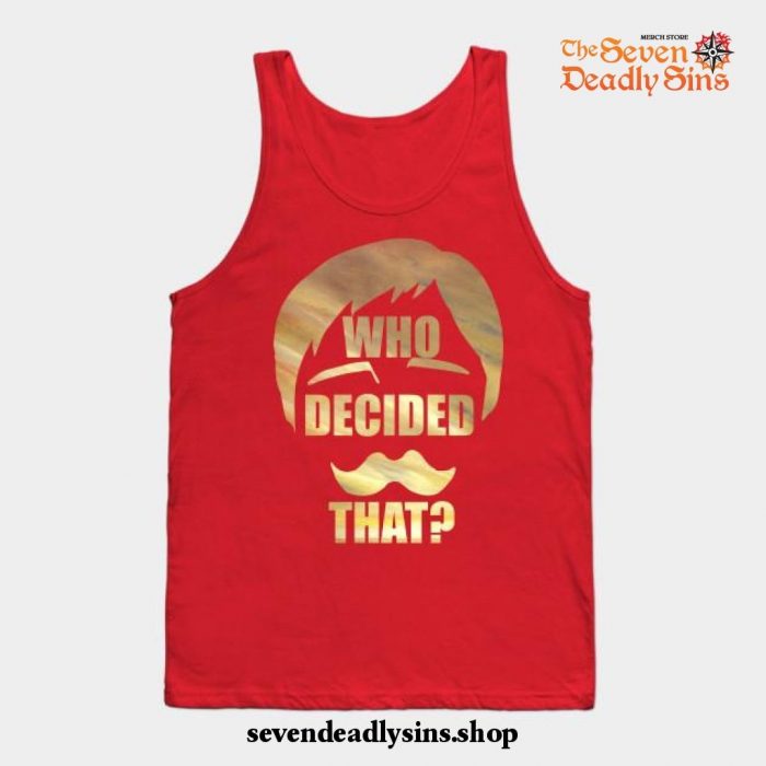 Escanor - Seven Deadly Sins Tank Top Red / S