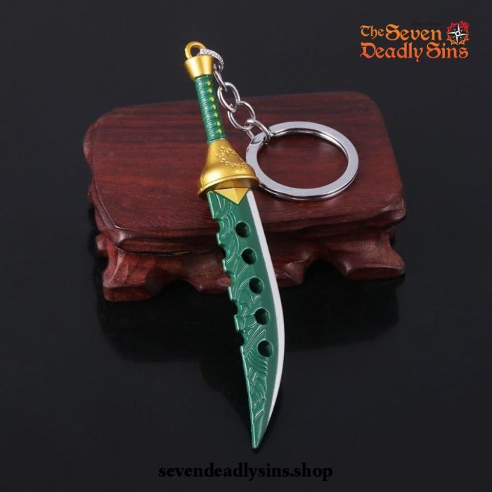 Hot The Seven Deadly Sins Knife Metal Pendant Keychain