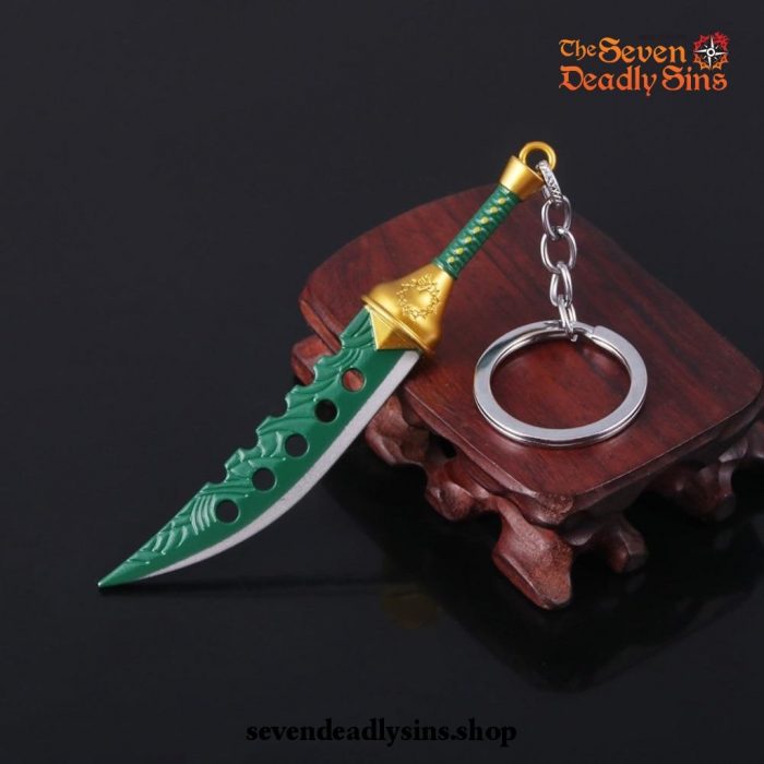 Hot The Seven Deadly Sins Knife Metal Pendant Keychain