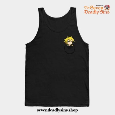 Meliodas Chibi Cute Tank Top Black / S