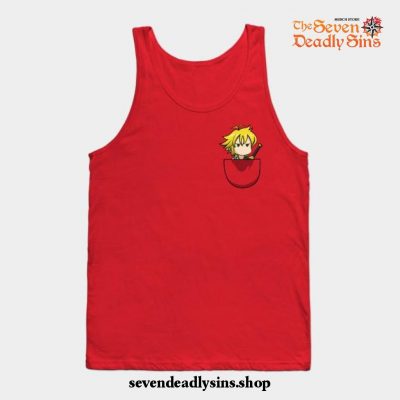 Meliodas Chibi Cute Tank Top Red / S