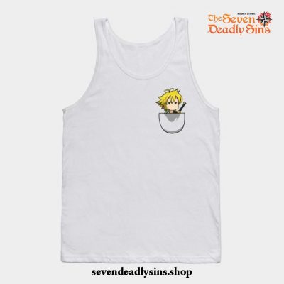 Meliodas Chibi Cute Tank Top White / S