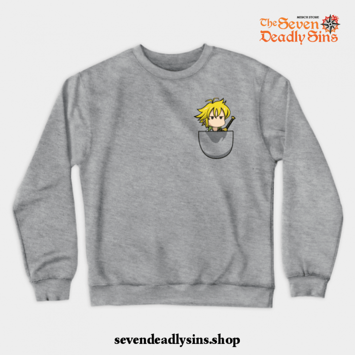 Meliodas Fashion Crewneck Sweatshirt Gray / S