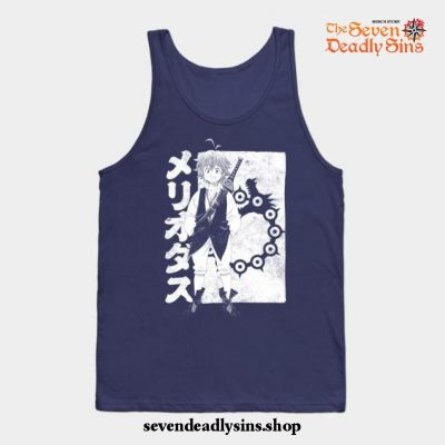 Meliodas Of Wrath Tank Top Navy Blue / S