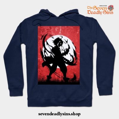 Meliodas Rage Hoodie Navy Blue / S