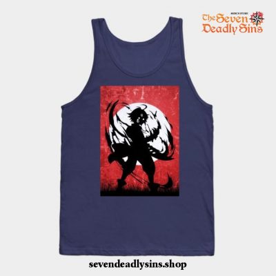 Meliodas Rage Tank Top Navy Blue / S