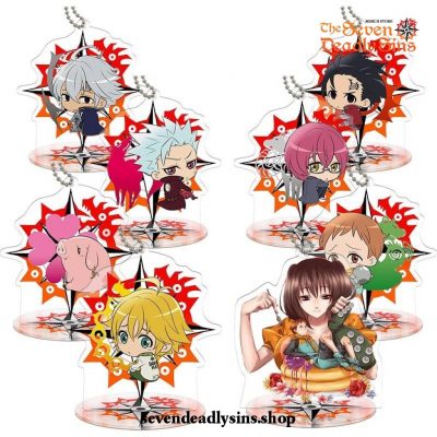 New Arrived Chibi The Seven Deadly Sins Characters Action Figure Keychain