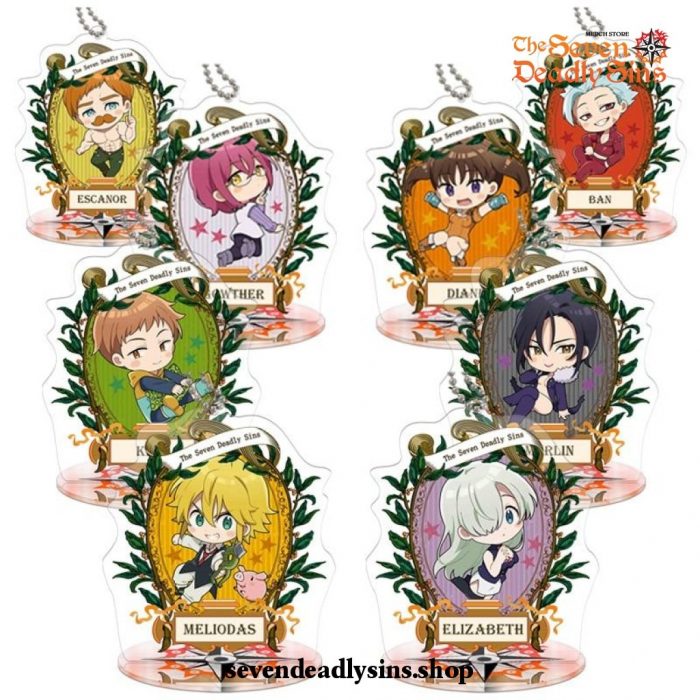 New Arrived Chibi The Seven Deadly Sins Characters Action Figure Keychain