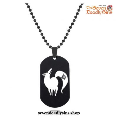 New Black White The Seven Deadly Sins Emblems Pendant Necklace Fox