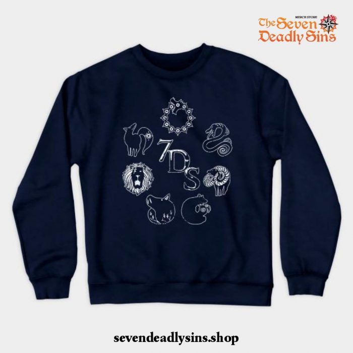 Seven Deadly Sins Crewneck Sweatshirt Navy Blue / S