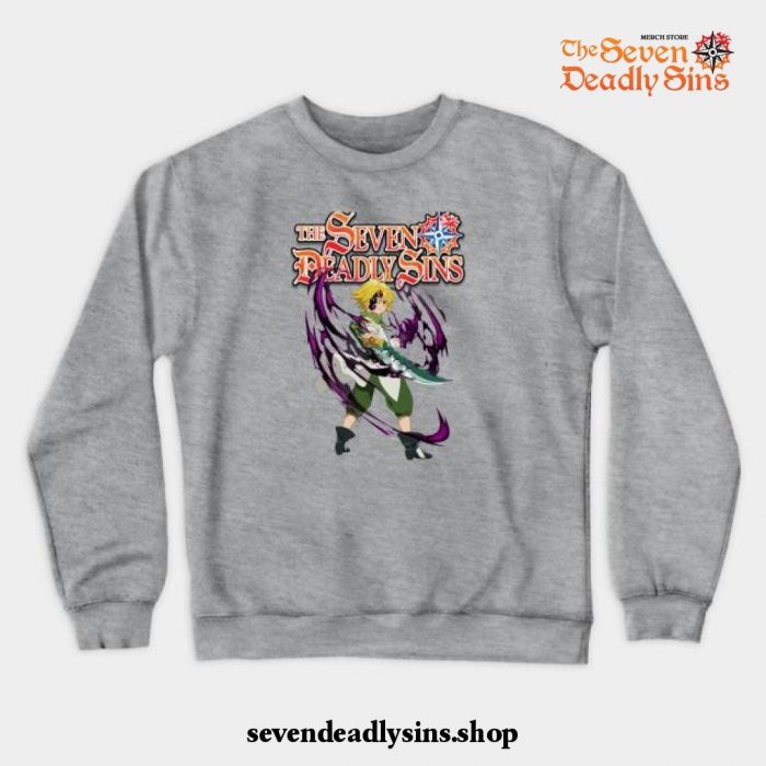 Seven Deadly Sins Meliodas Crewneck Sweatshirt Gray / S