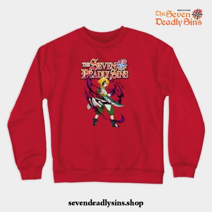 Seven Deadly Sins Meliodas Crewneck Sweatshirt Red / S