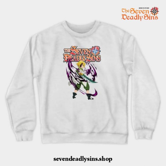 Seven Deadly Sins Meliodas Crewneck Sweatshirt White / S