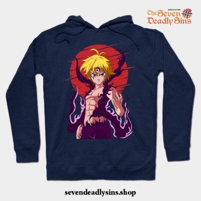 The Seven Deadly Sins Anime - Meliodas Hoodie Navy Blue / S