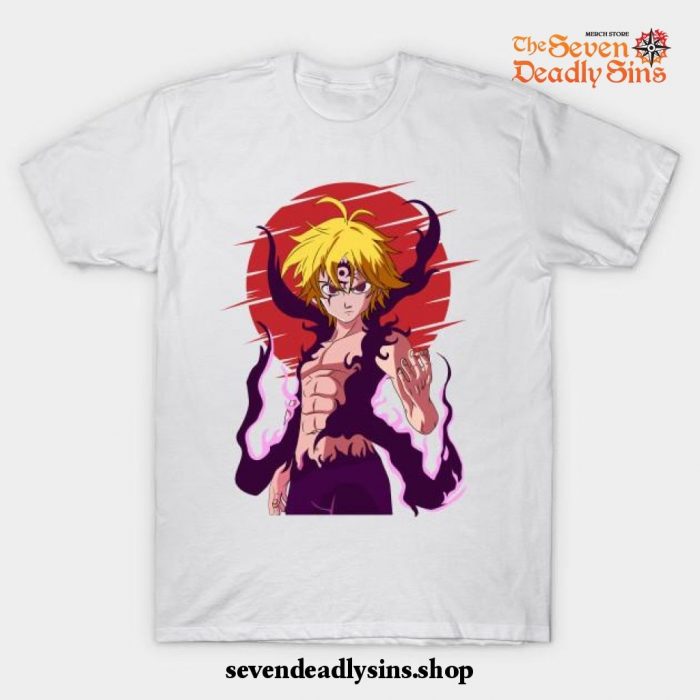 The Seven Deadly Sins Anime - Meliodas T-Shirt White / S