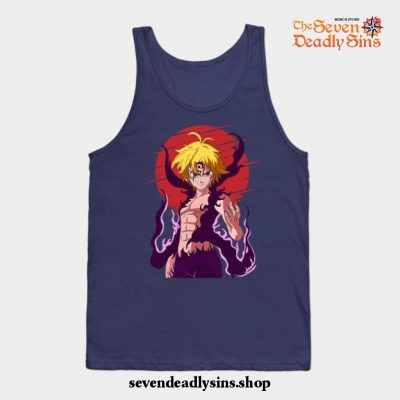 The Seven Deadly Sins Anime - Meliodas Tank Top Navy Blue / S