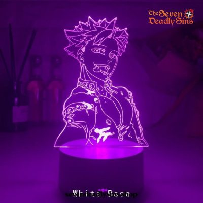 The Seven Deadly Sins Ban 3D Lamp Nightlight White / 7 Color No Remote