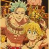 The Seven Deadly Sins Ban Vs Meliodas Kraft Paper Poster