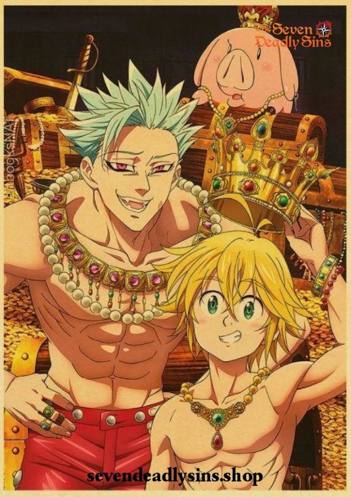 The Seven Deadly Sins Ban Vs Meliodas Kraft Paper Poster