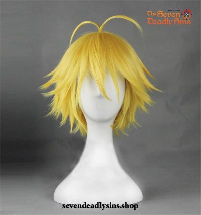 The Seven Deadly Sins Dragons Sin Of Wrath Meliodas Short Golden Wig Cosplay