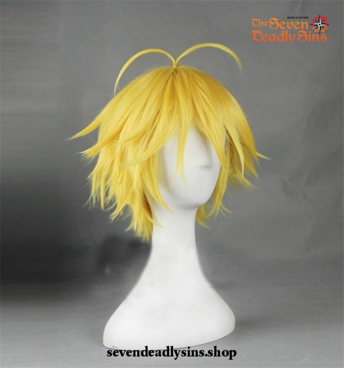 The Seven Deadly Sins Dragons Sin Of Wrath Meliodas Short Golden Wig Cosplay