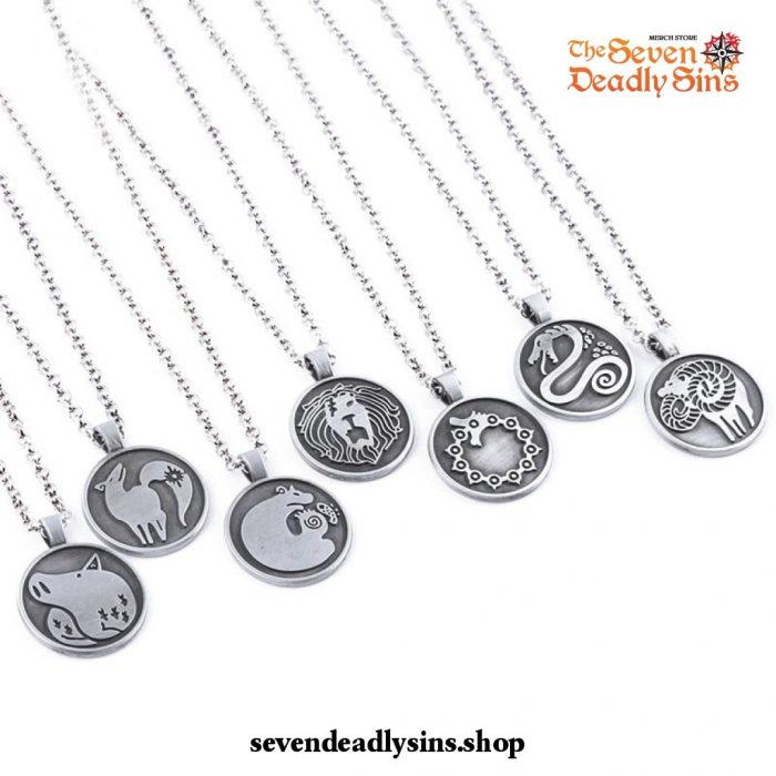 The Seven Deadly Sins Emblems Pendant Necklace