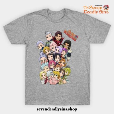 The Seven Deadly Sins Group Chibi T-Shirt Gray / S