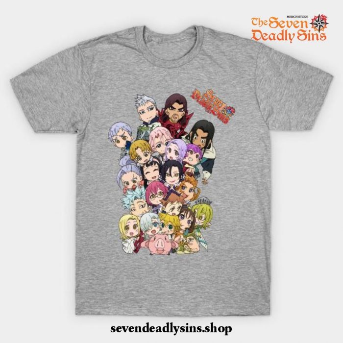 The Seven Deadly Sins Group Chibi T-Shirt Gray / S