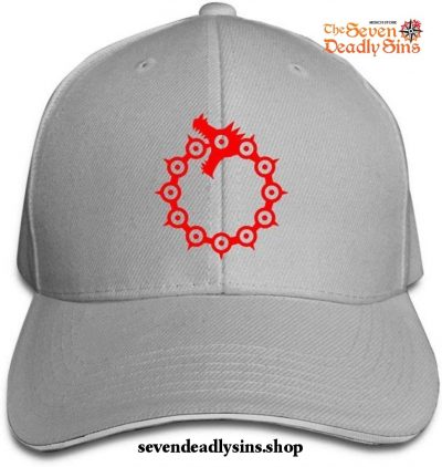 The Seven Deadly Sins Hat - Dragon Sin Hip Hop Baseball Caps Gray