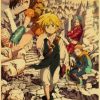 The Seven Deadly Sins Meliodas Vintage Kraft Paper Poster