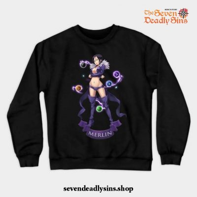 The Seven Deadly Sins Merlin Crewneck Sweatshirt Black / S