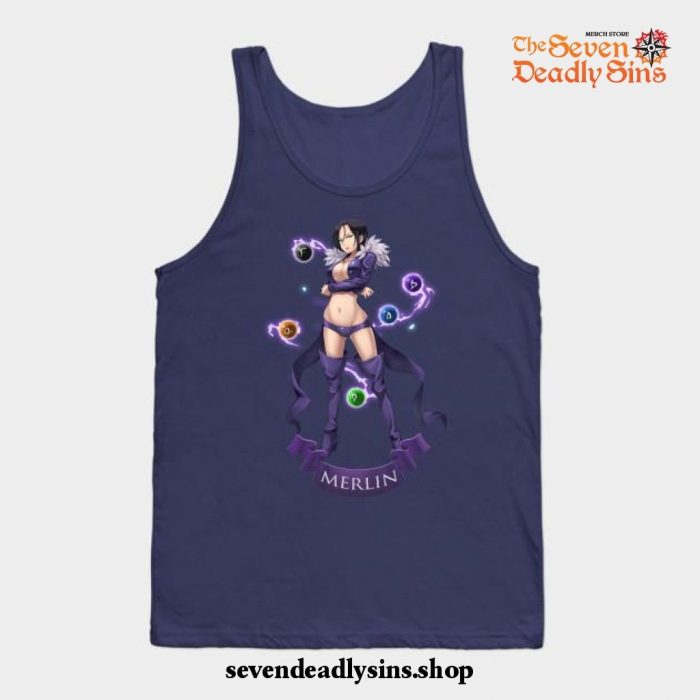 The Seven Deadly Sins Merlin Tank Top Navy Blue / S