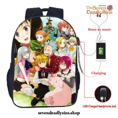 The Seven Deadly Sins Nanatsu No Taizai Usb Charge Backpack Type 3