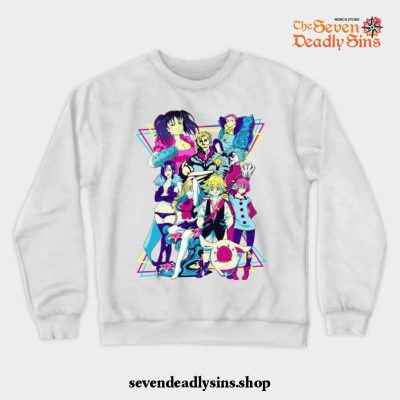 The Seven Deadly Sins - Retro Crewneck Sweatshirt White / S