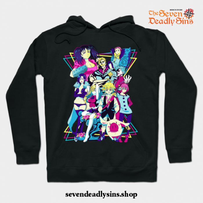 The Seven Deadly Sins - Retro Hoodie Black / S