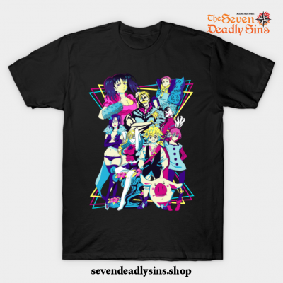 The Seven Deadly Sins - Retro T-Shirt Black / S