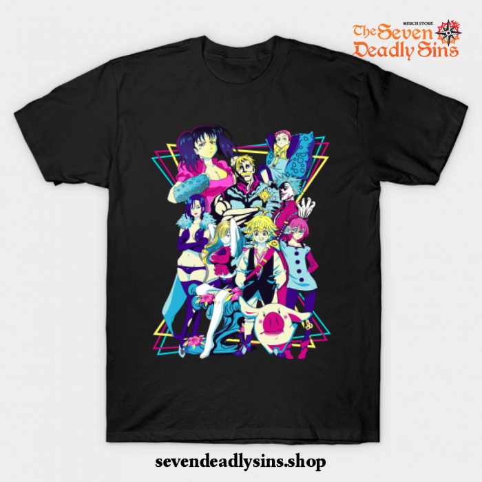 The Seven Deadly Sins - Retro T-Shirt Black / S