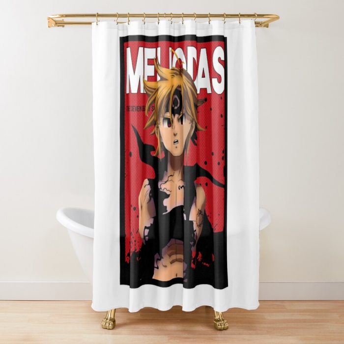 Meliodas Seven Deadly Sins Comic Shower Curtain Official Cow Anime Merch